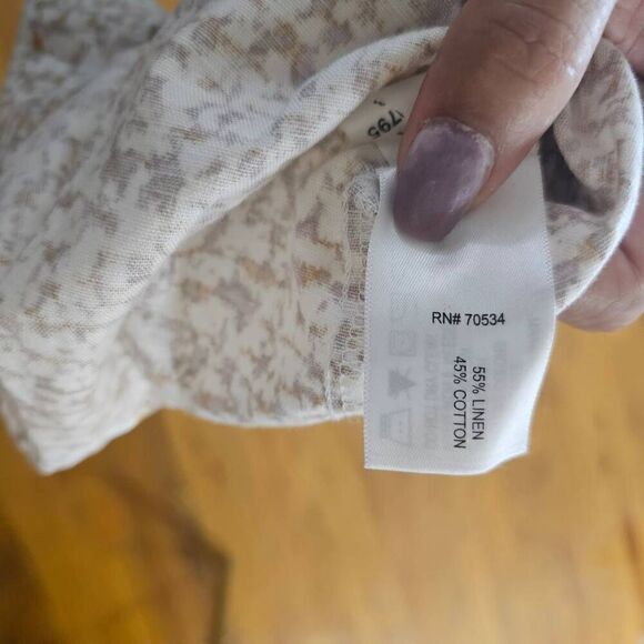 ORVIS Women Linen Blend Midi Dress Size Medium - Picture 7 of 8